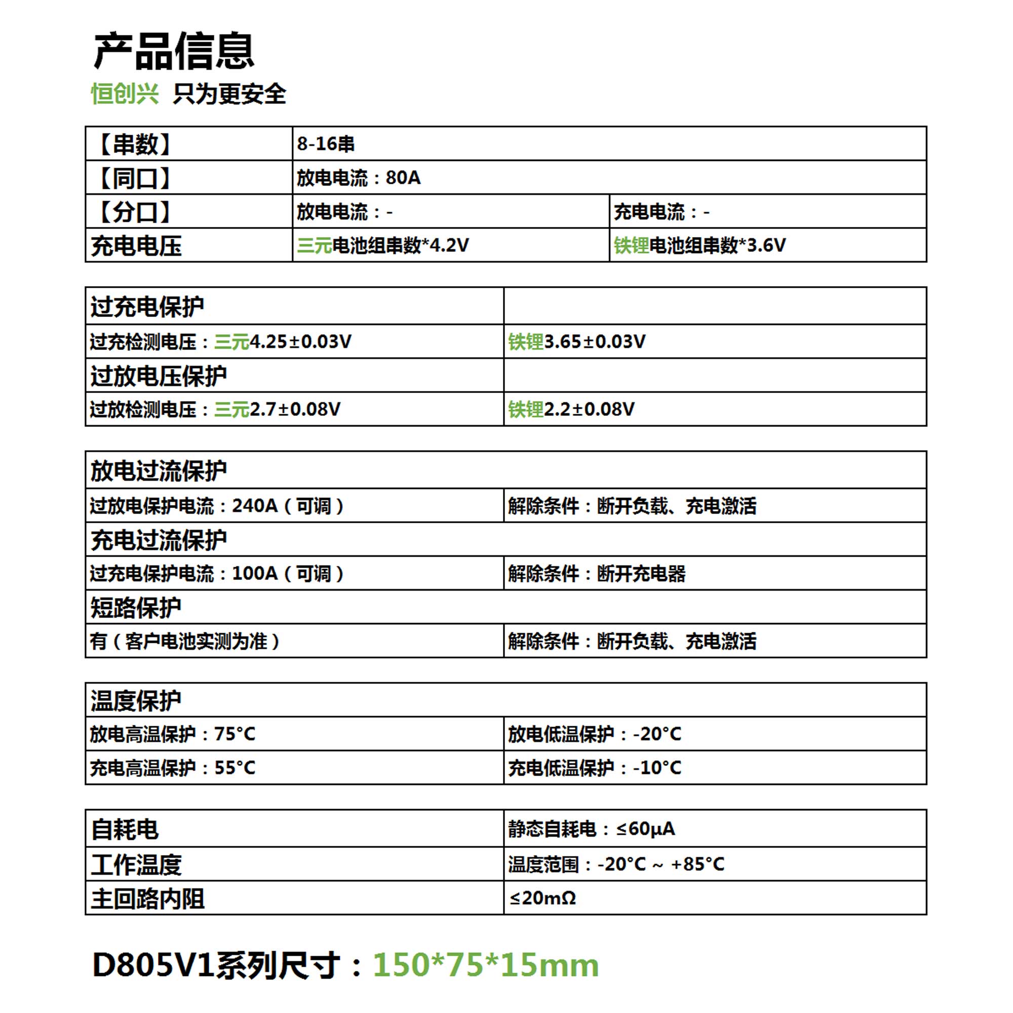 8-16串80A D805V1儲能鋰電池保護(hù)板